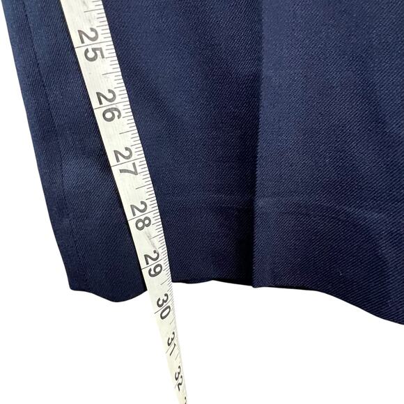 Vintage Pendleton Pants Women 12 Blue Virgin Wool High Rise Trouser Timeless USA - Picture 9 of 14